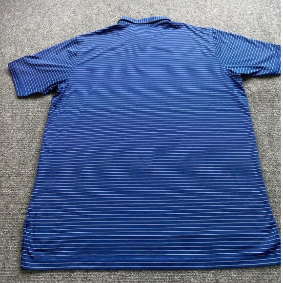 Peter Millar Shirt Mens XXL Polo‎ Blue Stripe Summer Comfort Golf Beach Preppy - Picture 9 of 14